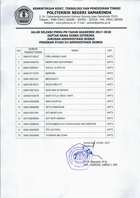 D3 Administrasi Bisnis - Administrasi Bisnis