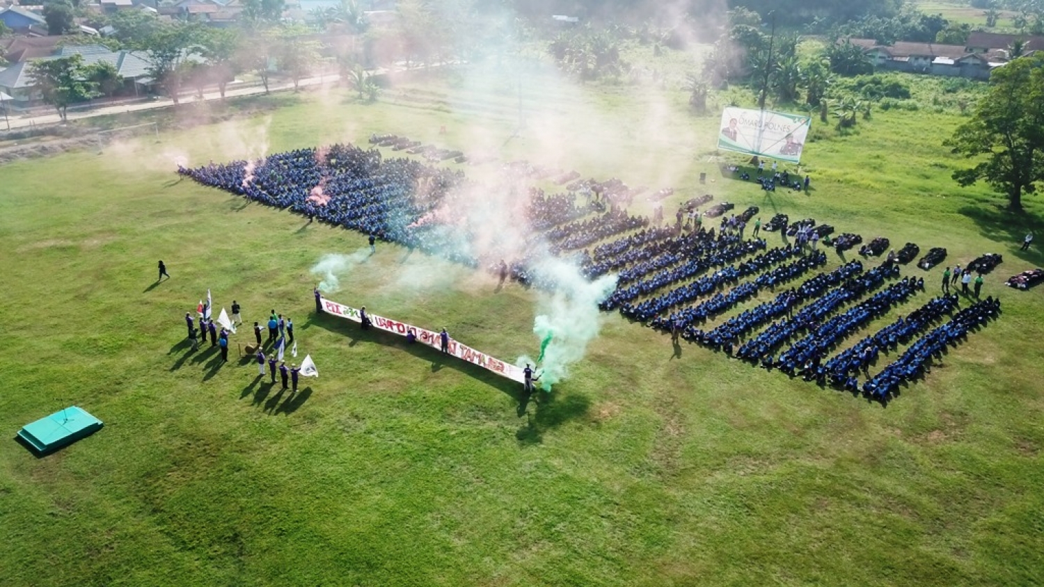 TINGKATKAN KEDISIPLINAN: Ribuan MABA POLNES mengikuti Omaru 2019 di Kompi Yonif 611/AWL