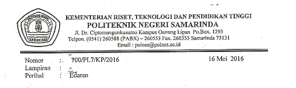 Edaran Memakai Pakaian Batik bagi seluruh pegawai di lingkungan POLNES