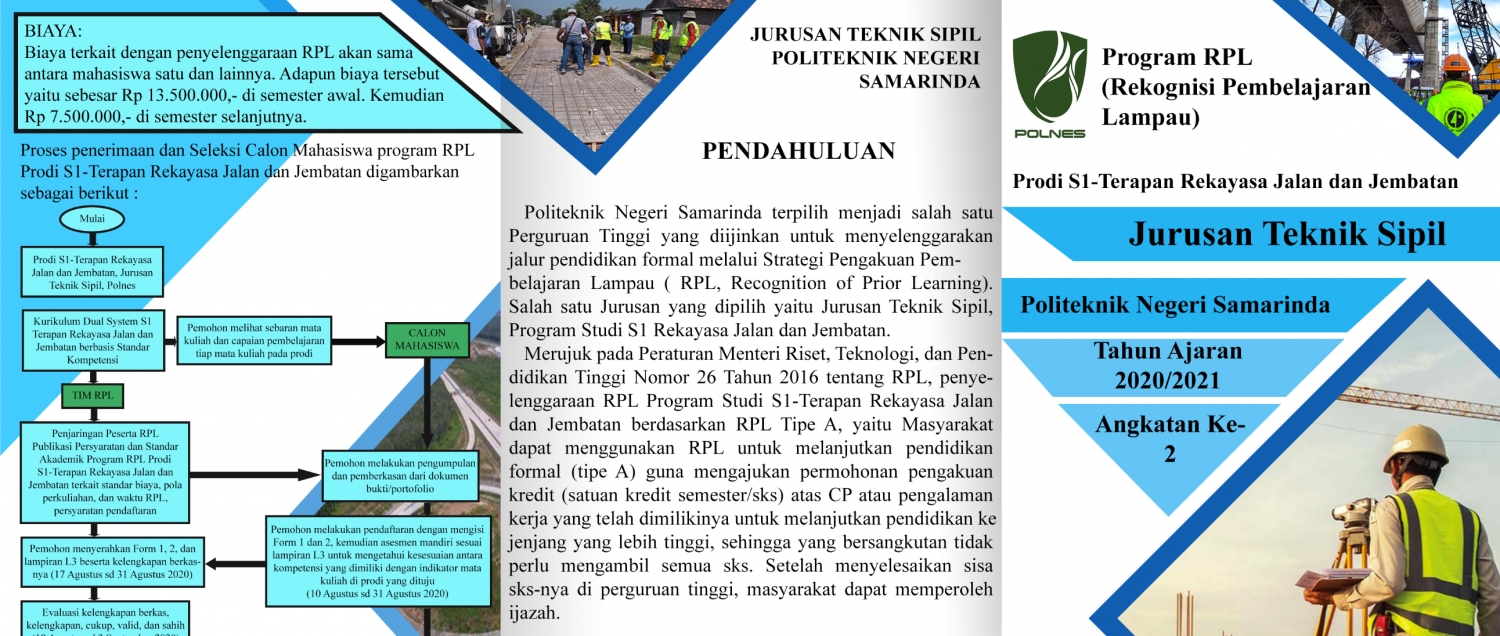 POLNES Buka Pendaftaran MABA Jalur RPL Prodi S1 Rekayasa Jalan dan Jembatan 2020-2021