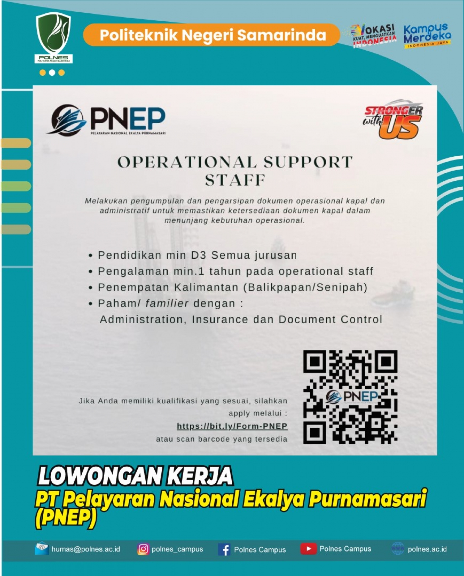 LOKER PT Pelayaran Nasional Ekalya Purnamasari (PNEP)