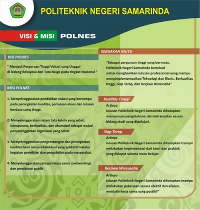 Visi dan Misi Politeknik Negeri Samarinda