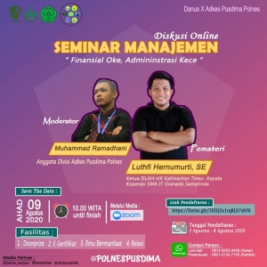 SEMINAR MANAJEMEN [Danus x Adkes Pusdima Polnes]