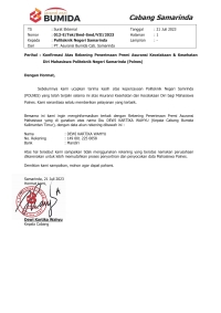 Press Release Informasi Perihal Rekening Yang Digunakan Untuk Pembayaran Asuransi Bumida